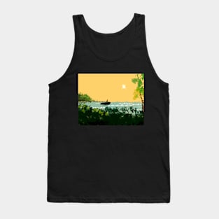 Sunset and The Sailor - Tropical Beach & Landscape Tank Top